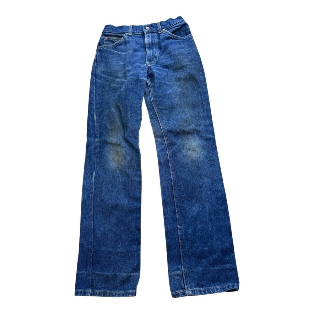 Lee vintage blue denim jeans 14 regular USA made straight leg faded